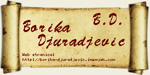 Borika Đurađević vizit kartica